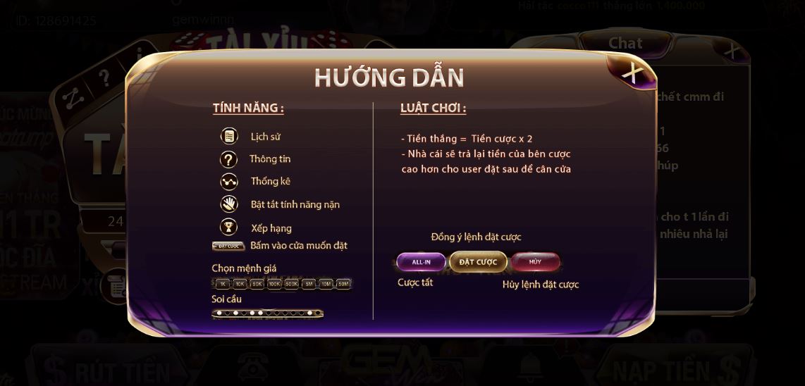 Hướng dẫn nạp/rút trong game tài xỉu trực tuyến tại Sunwin