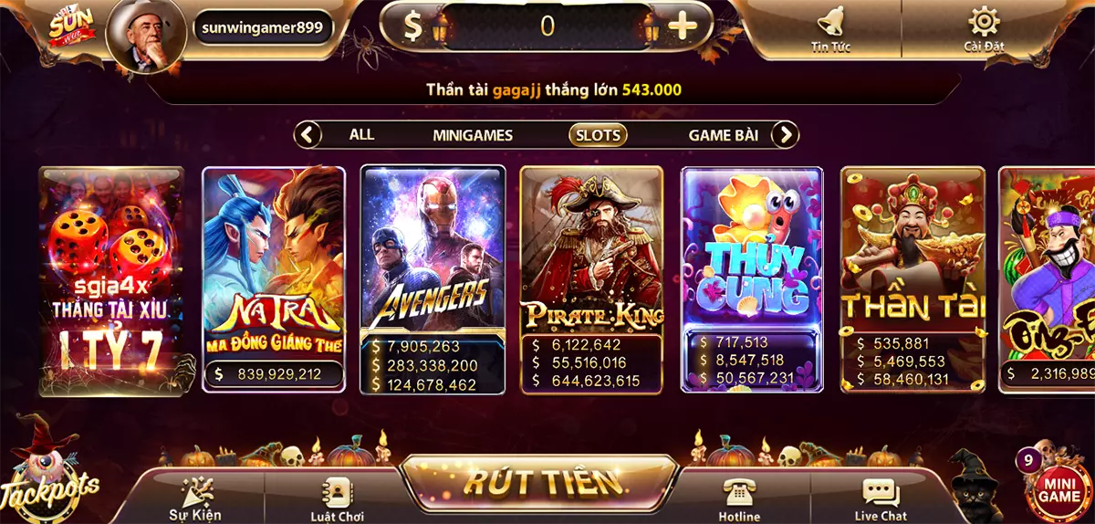 Slots Games Sunwin – Nổ hũ đổi thưởng hấp dẫn 